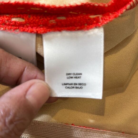 #450 black label Evan Picone, immediately orange/nude Lacey fit and flare size 4 - Picture 13 of 13